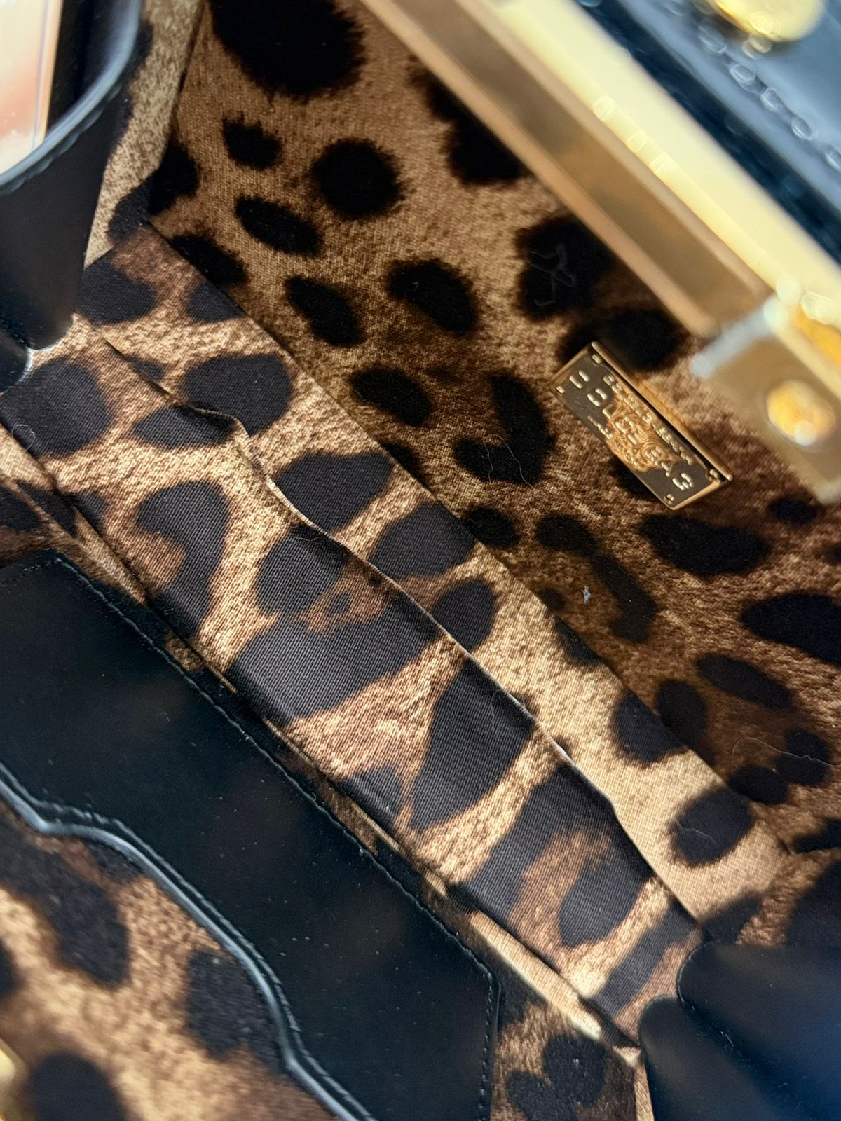 DOLCE & GABBANA PATENT LEATHER BOX BAG