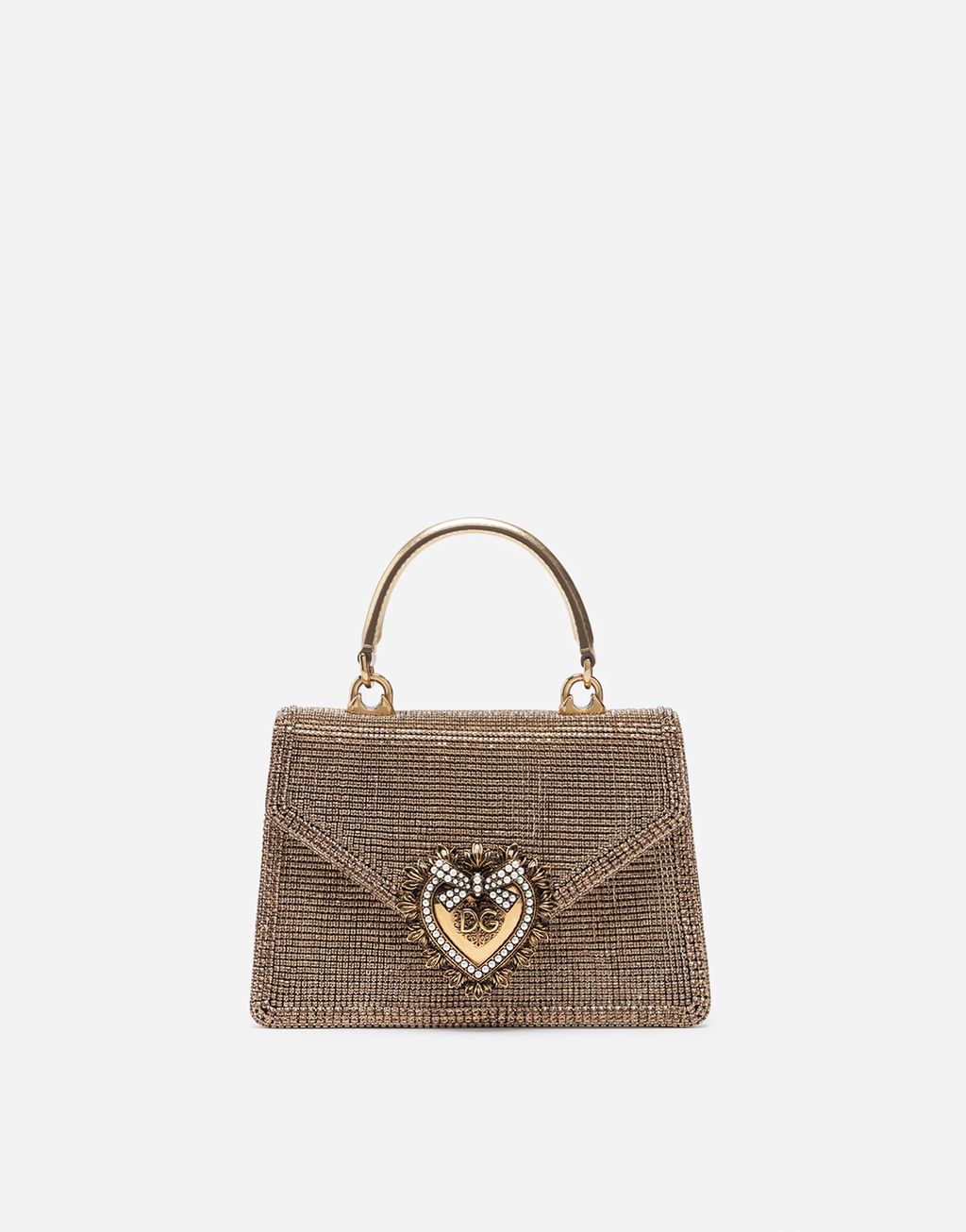 DOLCE & GABBANA DEVOTION RHINESTONE CHAIN BAG
