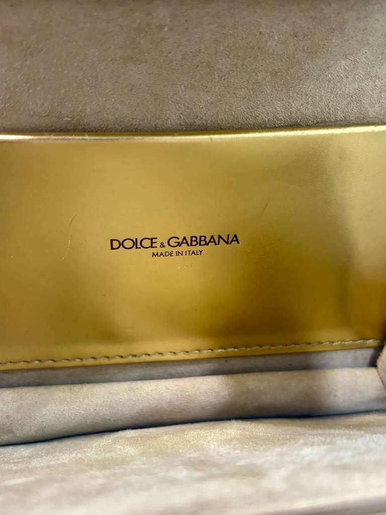 DOLCE & GABBANA DEVOTION RHINESTONE CHAIN BAG
