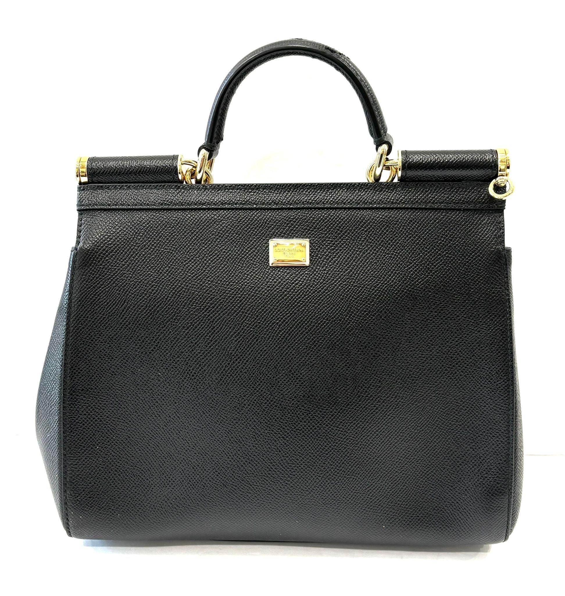DOLCE & GABBANA FAMILY PATCH CALFSKIN MISS SICILY BAG