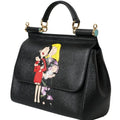 DOLCE & GABBANA FAMILY PATCH CALFSKIN MISS SICILY BAG