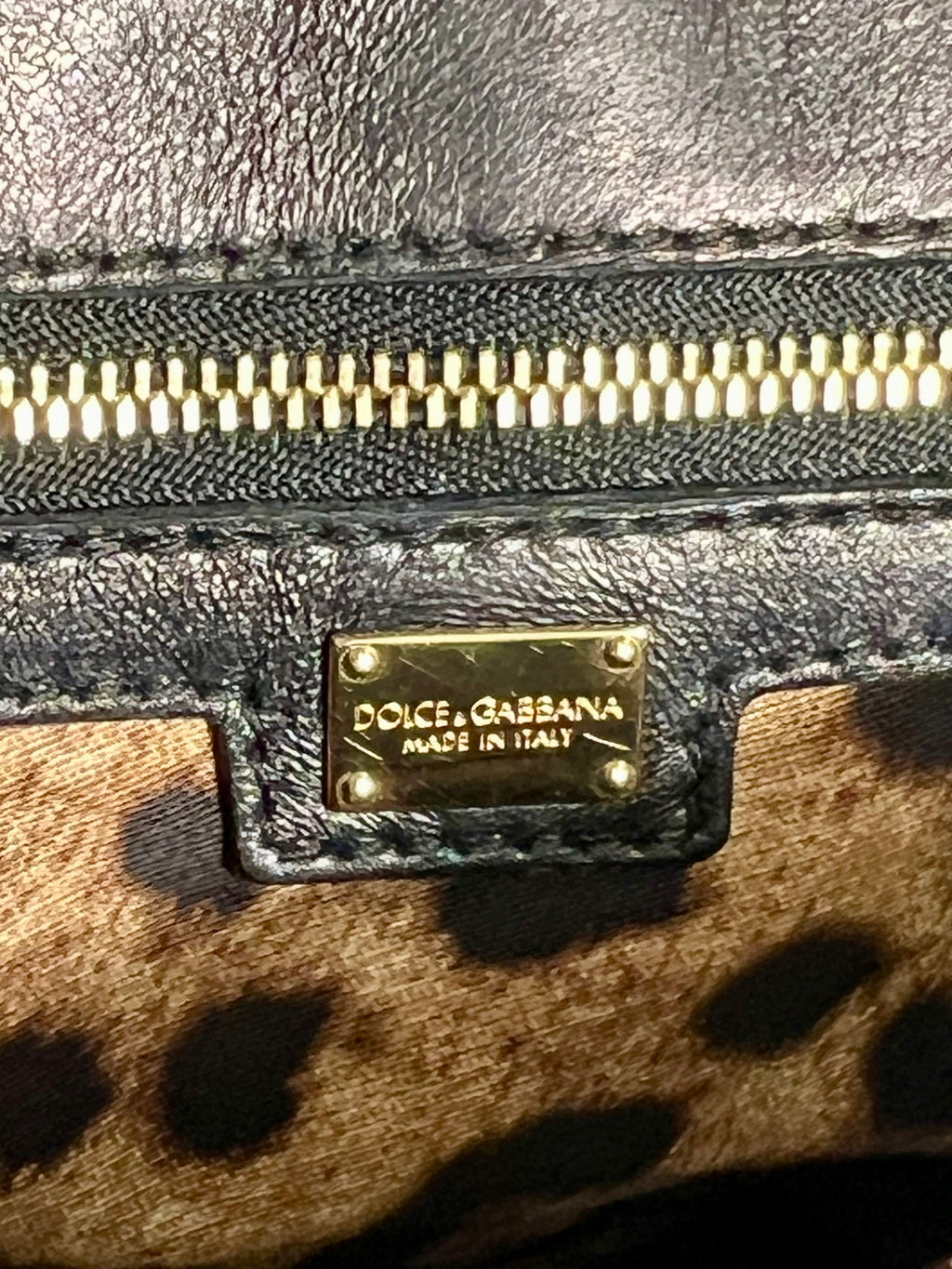 DOLCE & GABBANA SICILY WOVEN LEATHER SMALL TOP HANDLE BAG