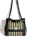 DOLCE & GABBANA SICILY WOVEN LEATHER SMALL TOP HANDLE BAG