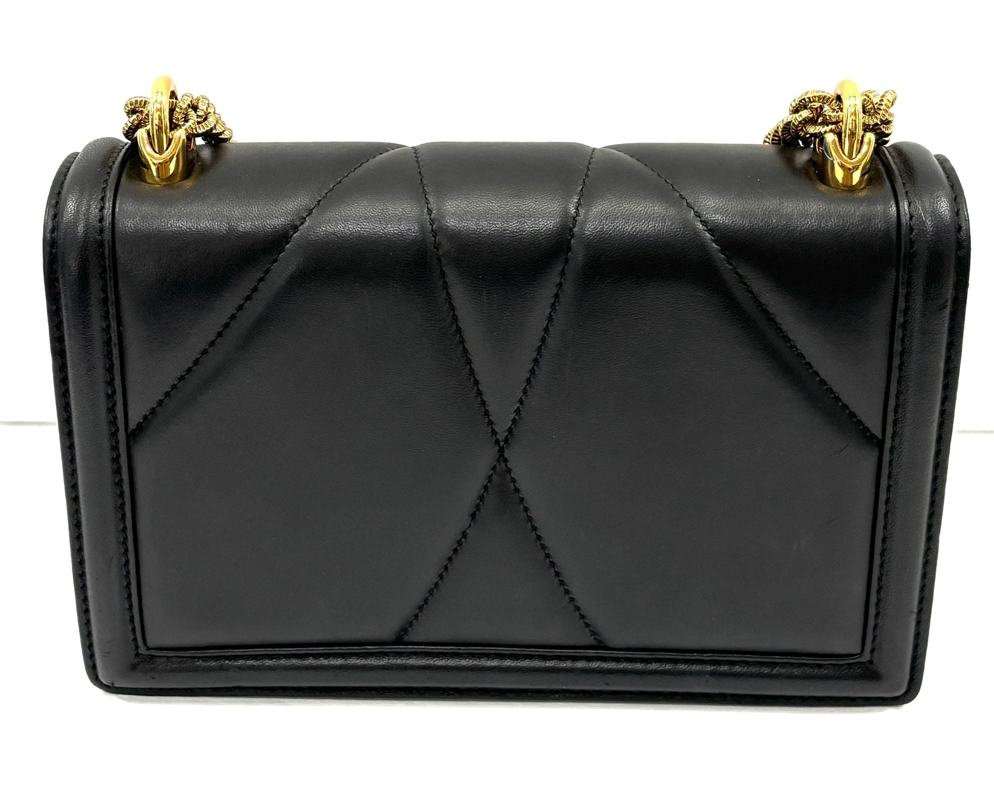 DOLCE & GABBANA MEDIUM DEVOTION QUILTED NAPPA LEATHER BAG