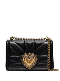 DOLCE & GABBANA MEDIUM DEVOTION QUILTED NAPPA LEATHER BAG