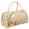Dior Floral Embroidered Boston Bag