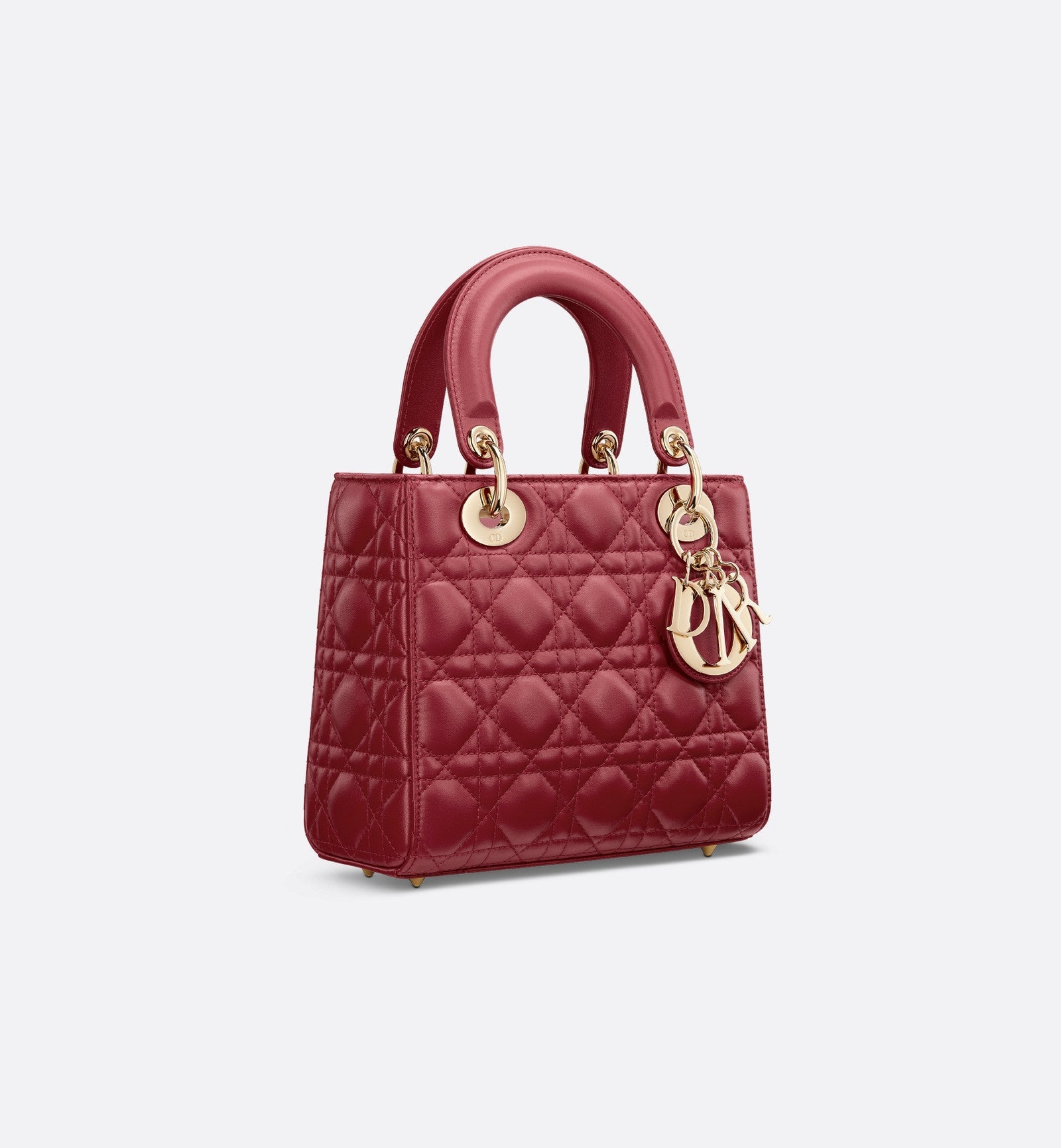 DIOR CANNAGE LADY DIOR NAPPA LAMBSKIN LEATHER SMALL BAG