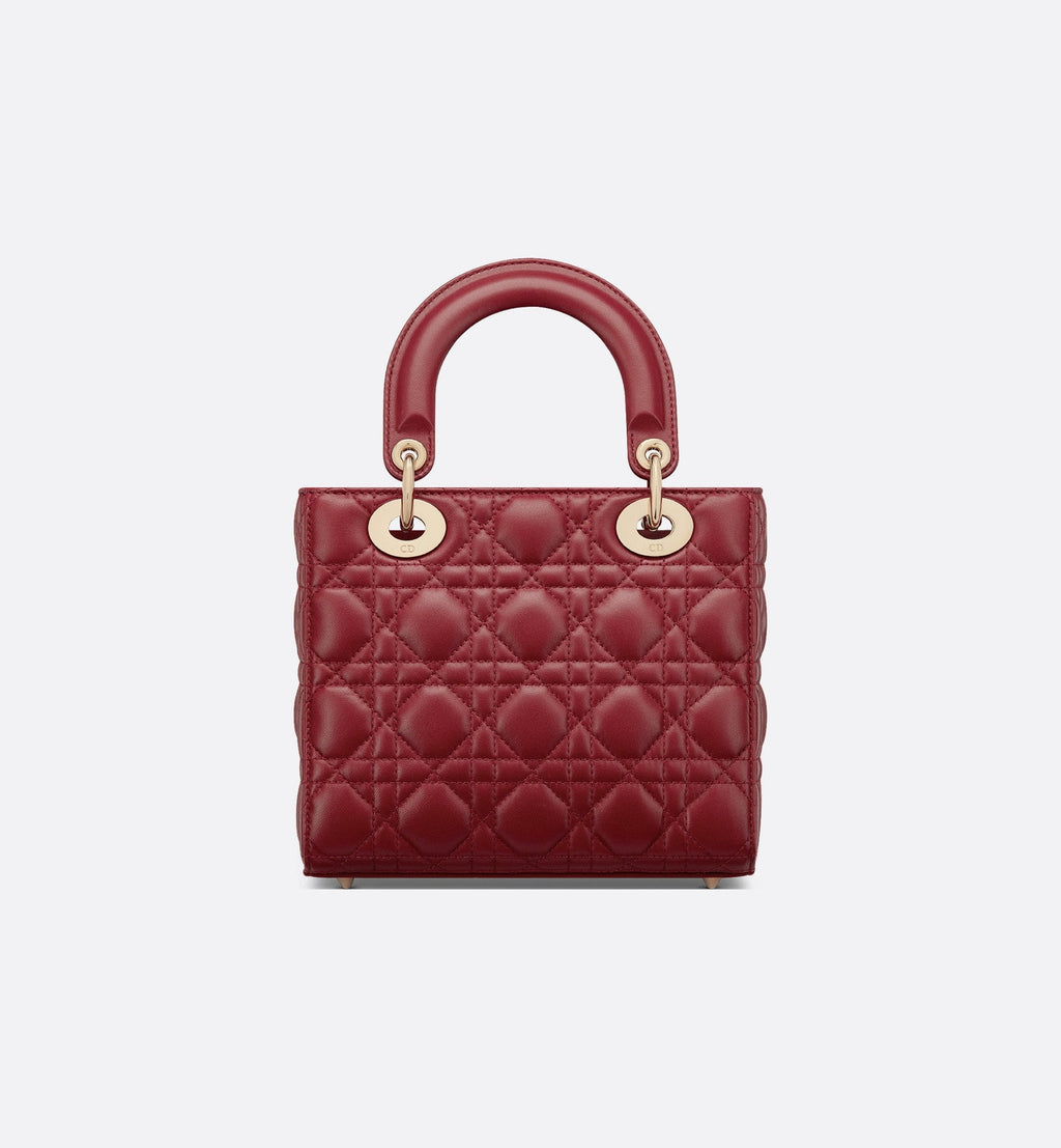 DIOR CANNAGE LADY DIOR NAPPA LAMBSKIN LEATHER SMALL BAG
