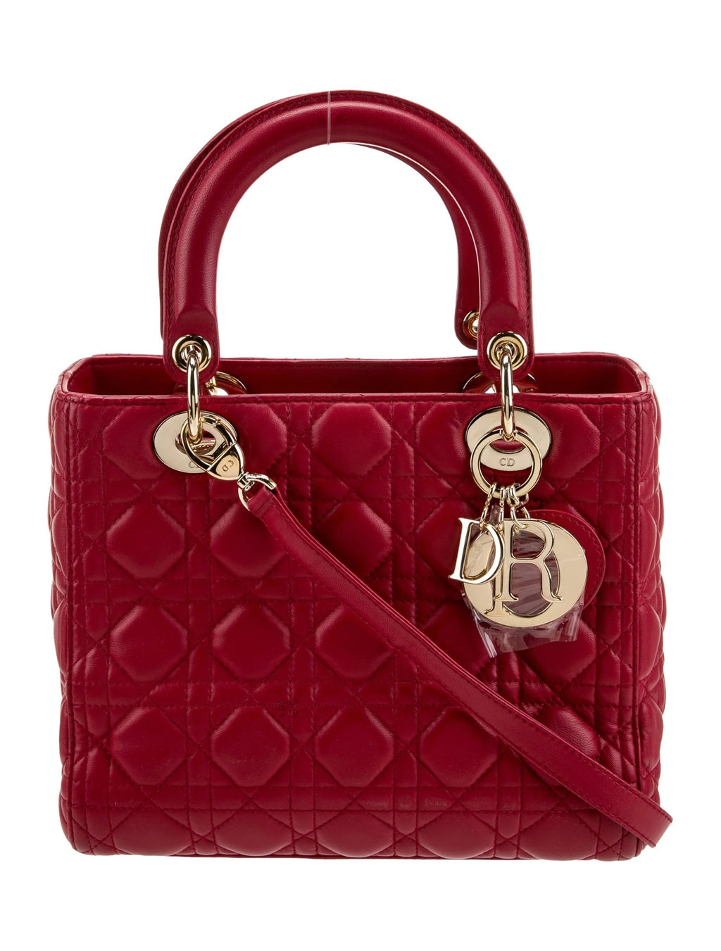 DIOR CANNAGE LADY DIOR NAPPA LAMBSKIN LEATHER SMALL BAG