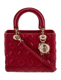 DIOR CANNAGE LADY DIOR NAPPA LAMBSKIN LEATHER SMALL BAG