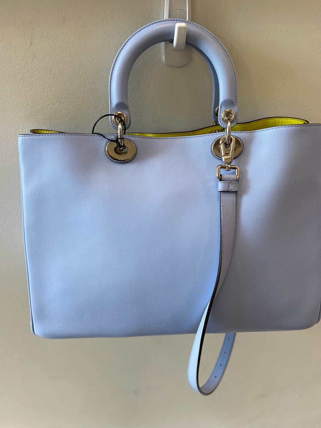 CHRISTIAN DIOR BICOLOR SOFT CALFSKIN DIORSSIMO TOTE BAG