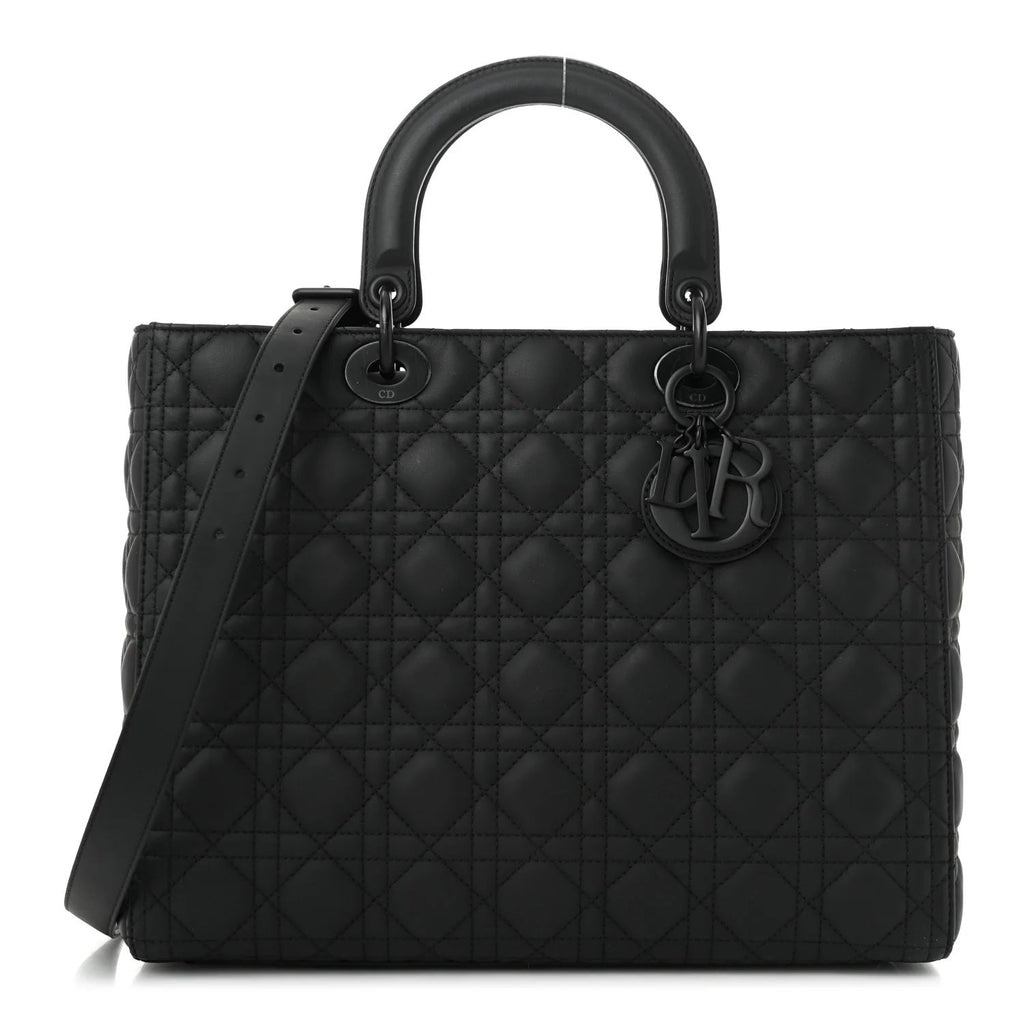 DIOR ULTRAMATTE CANNAGE CALFSKIN LARGE LADY DIOR BAG