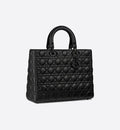 DIOR ULTRAMATTE CANNAGE CALFSKIN LARGE LADY DIOR BAG