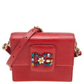 DOLCE & GABBANA MINI RED LEATHER MILLENNIAL BAG