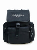 DOLCE & GABBANA BLACK CANVAS BACKPACK