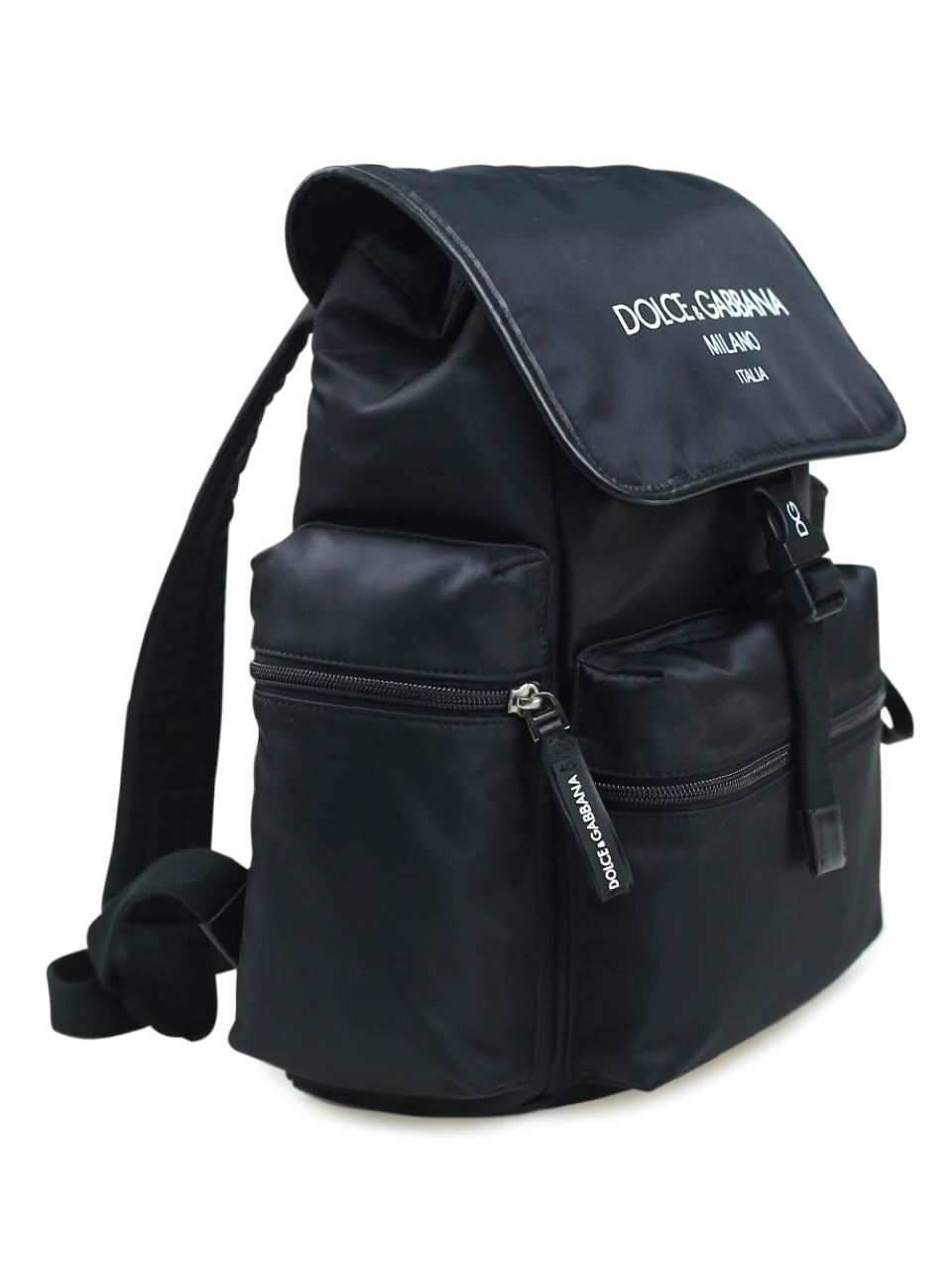 DOLCE & GABBANA BLACK CANVAS BACKPACK