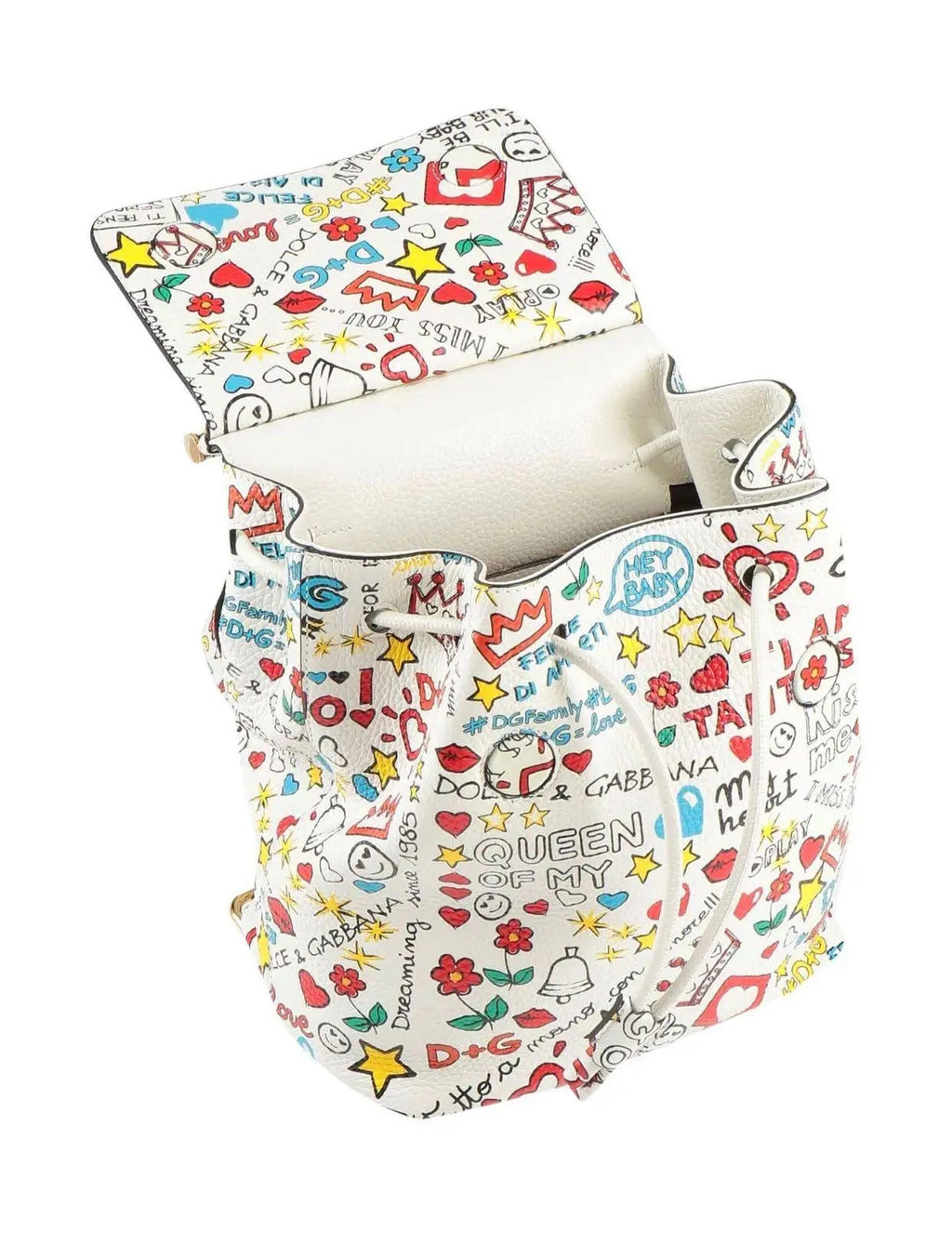 DOLCE & GABBANA SICILY DG LOVE TRAVEL LEATHER BACKPACK