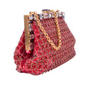 DOLCE & GABBANA Baroque Crystals Bag VANDA Red