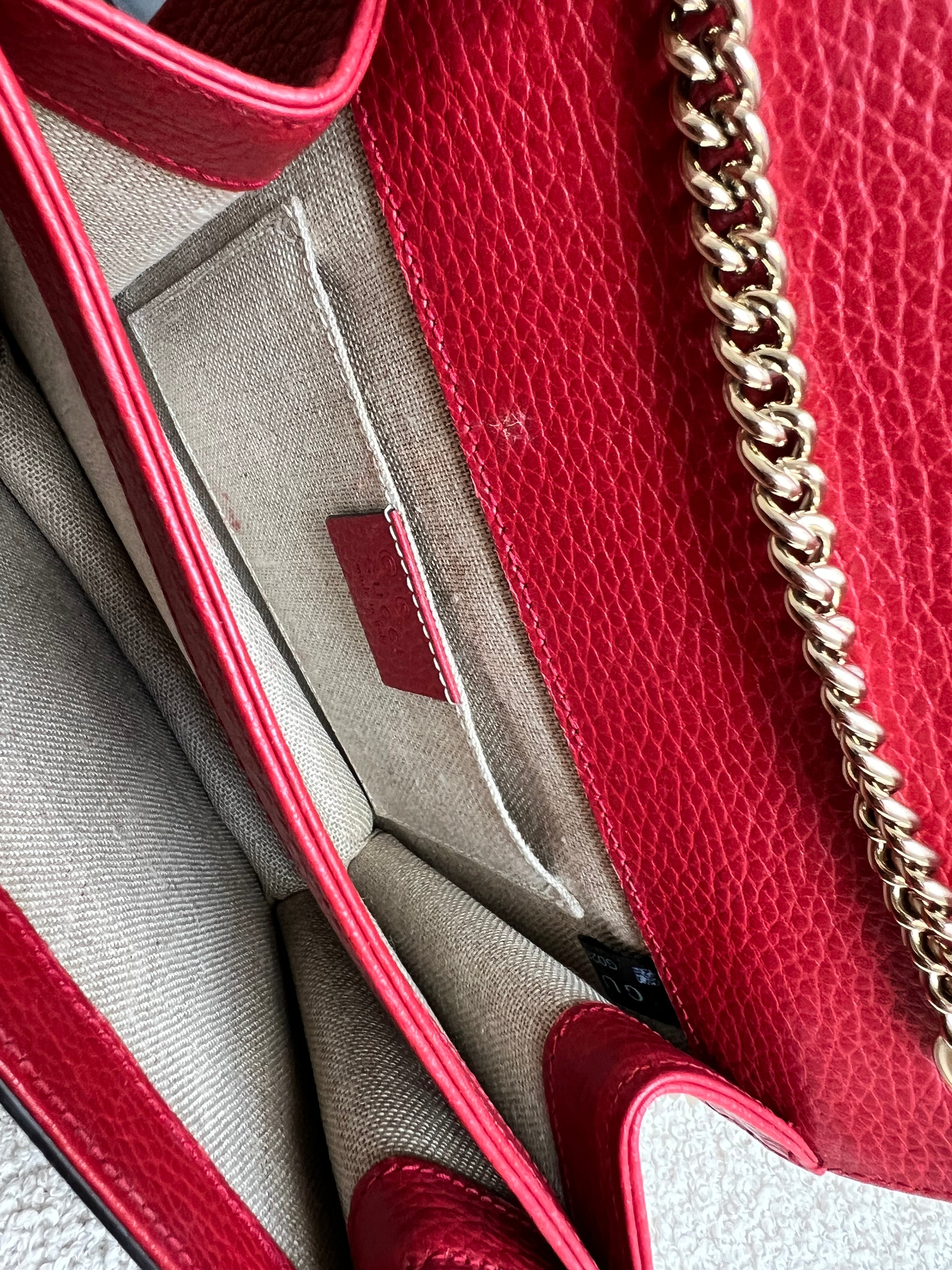 Gucci Interlocking GG Red Small Shoulder Bag