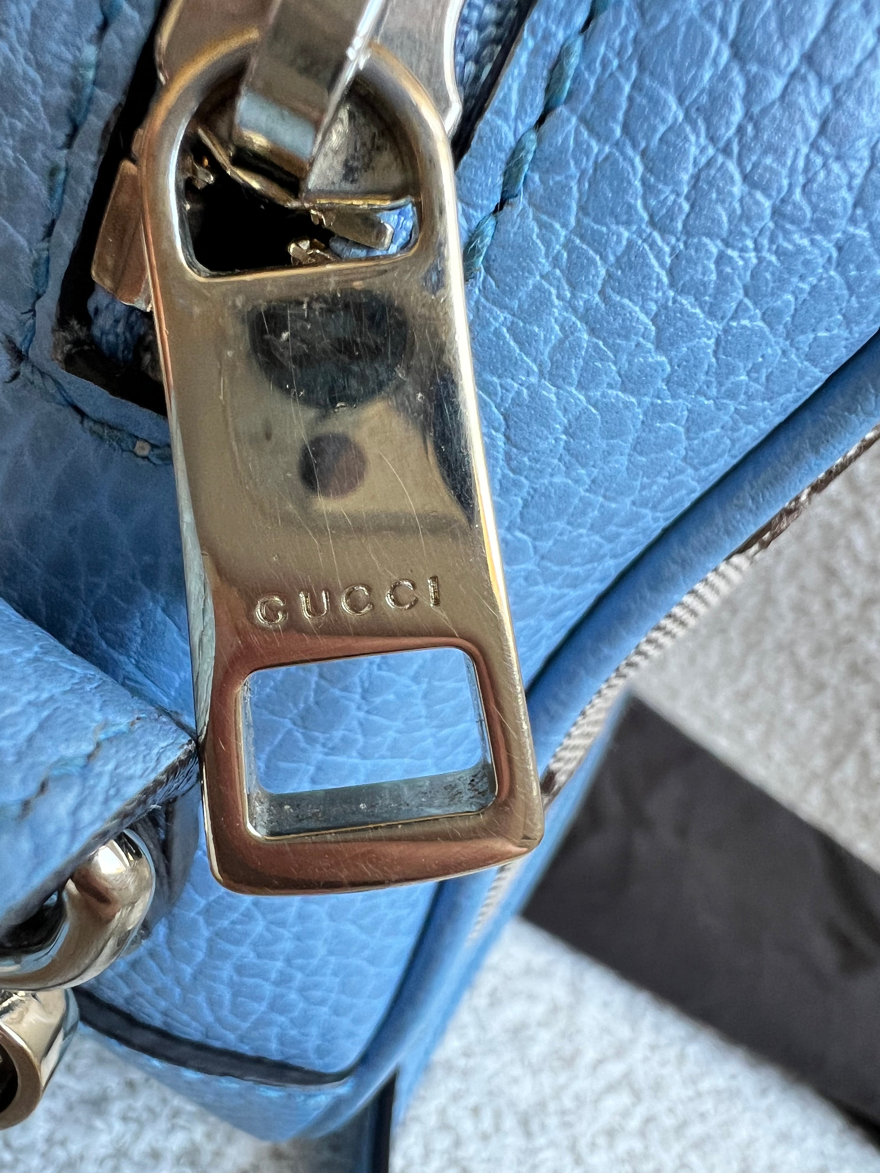 Gucci Bree GG Canvas Light Blue Small Messenger Bag