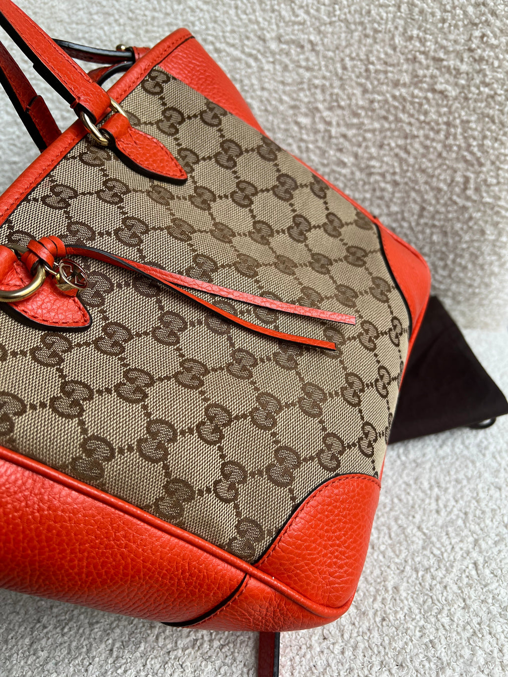 Gucci Bree GG canvas and orange Tote Bag