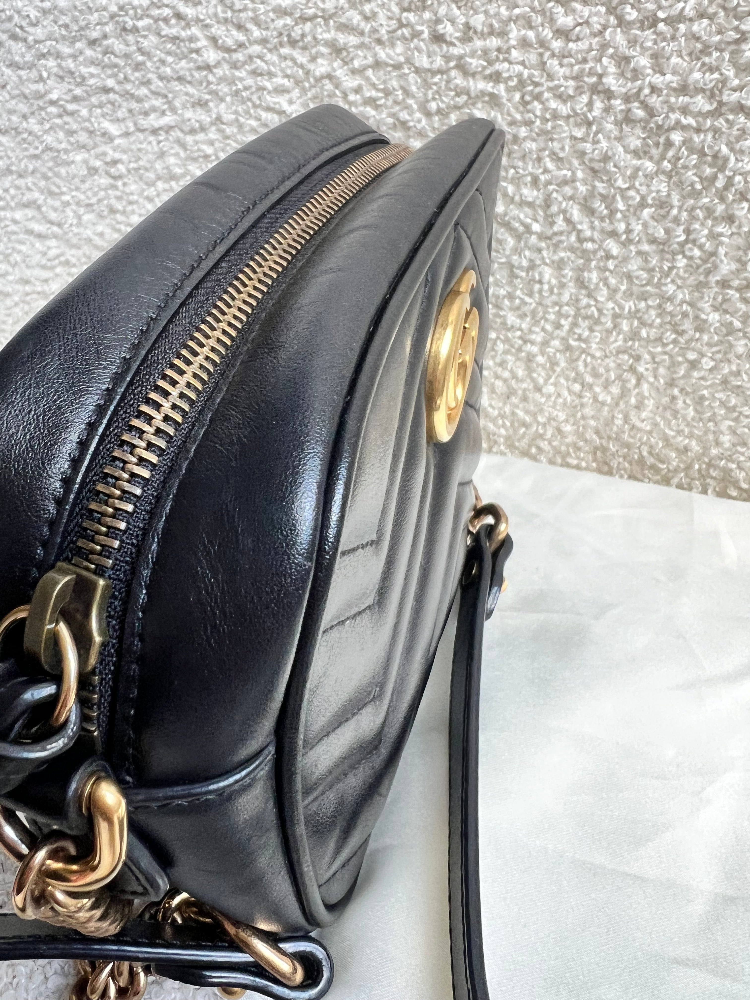 Gucci GG Black Marmont Mini Shoulder Bag (RRP £1,360)