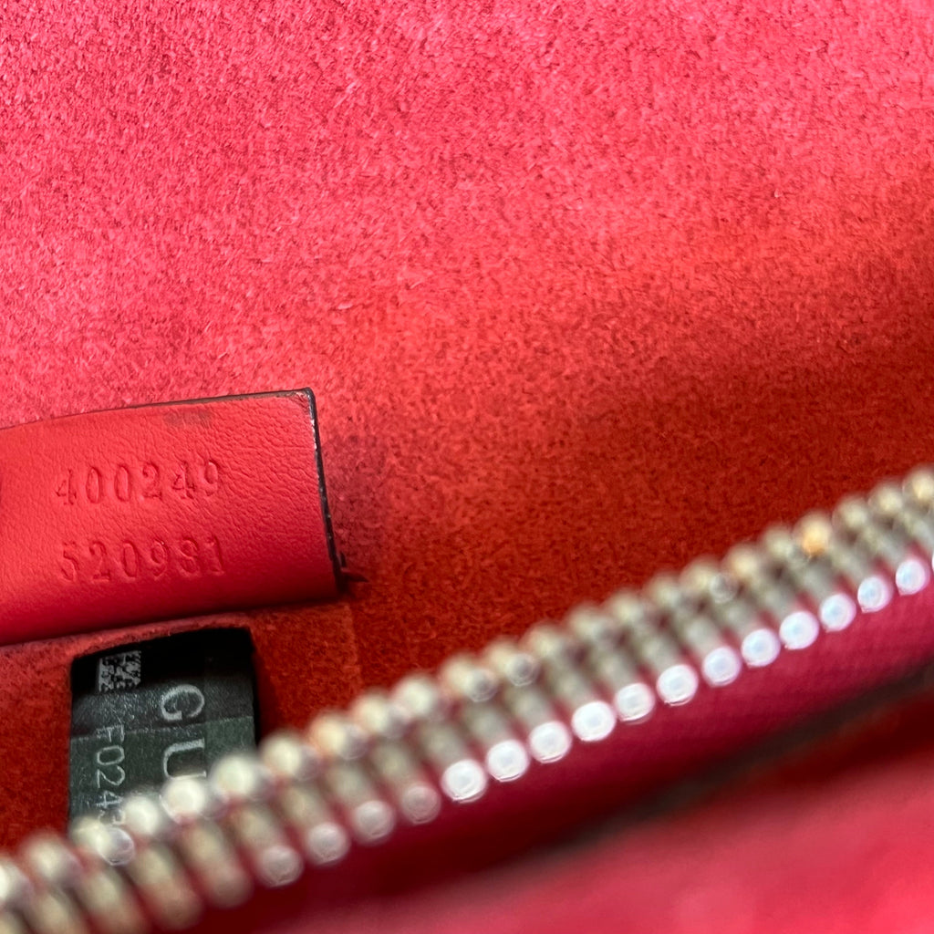 GUCCI Dionysus Medium GG Supreme Monogram Red Shoulder Bag