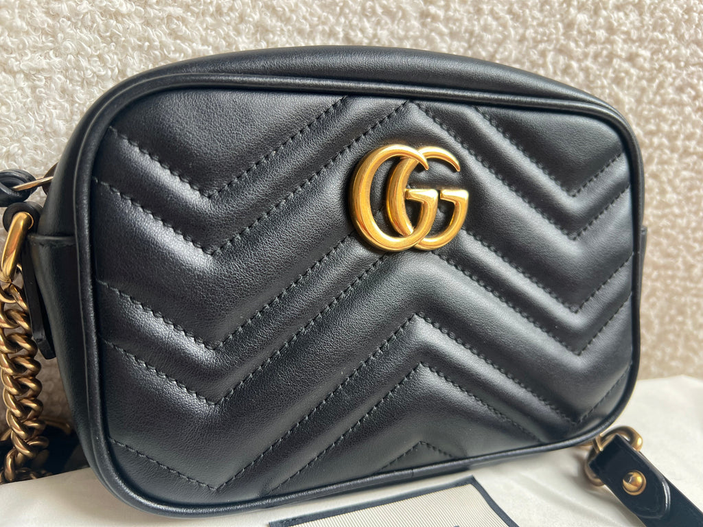Gucci GG Black Marmont Mini Shoulder Bag (RRP £1,360)