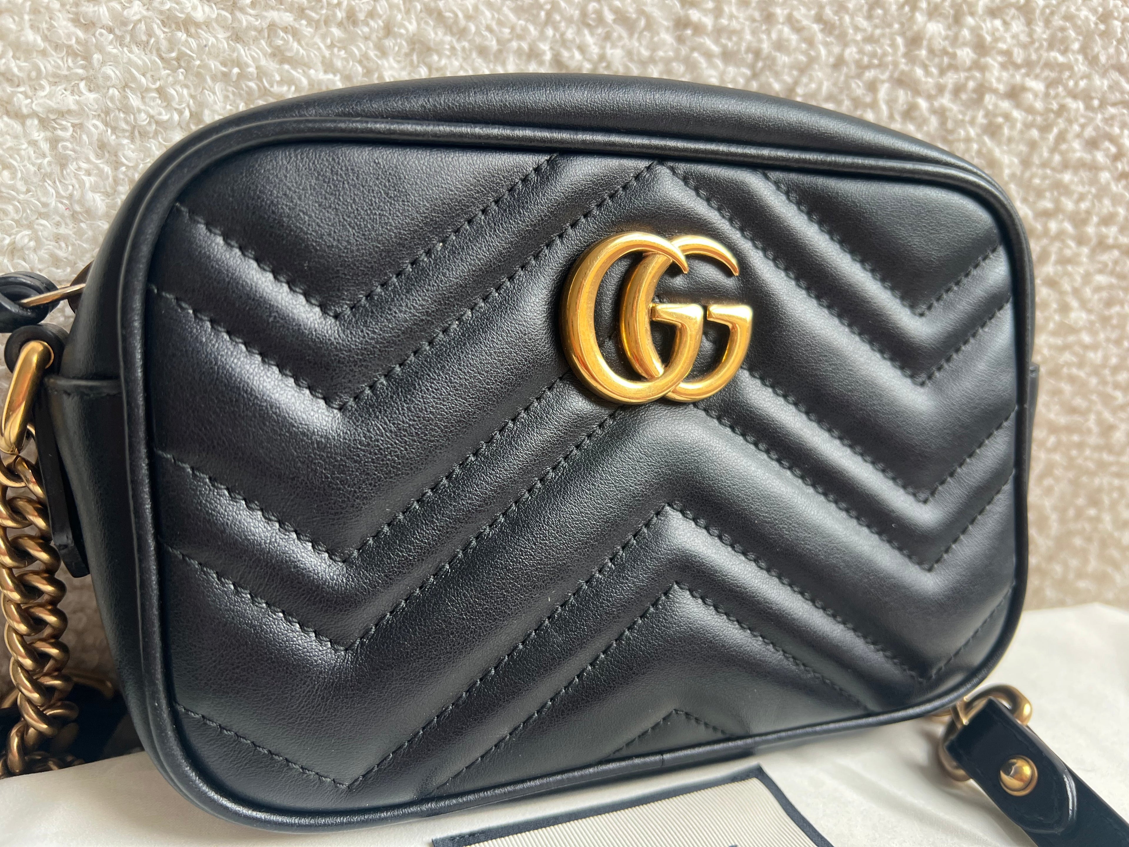 Gucci GG Black Marmont Mini Shoulder Bag (RRP £1,360)