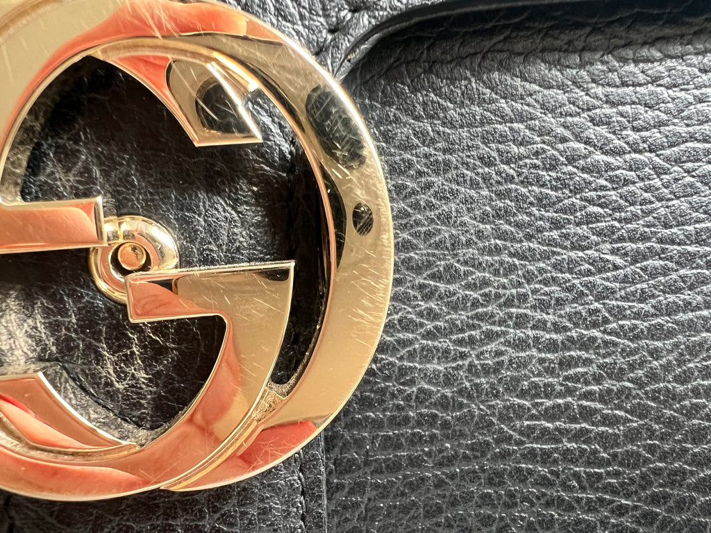 Gucci Interlocking GG Black Small Shoulder Bag