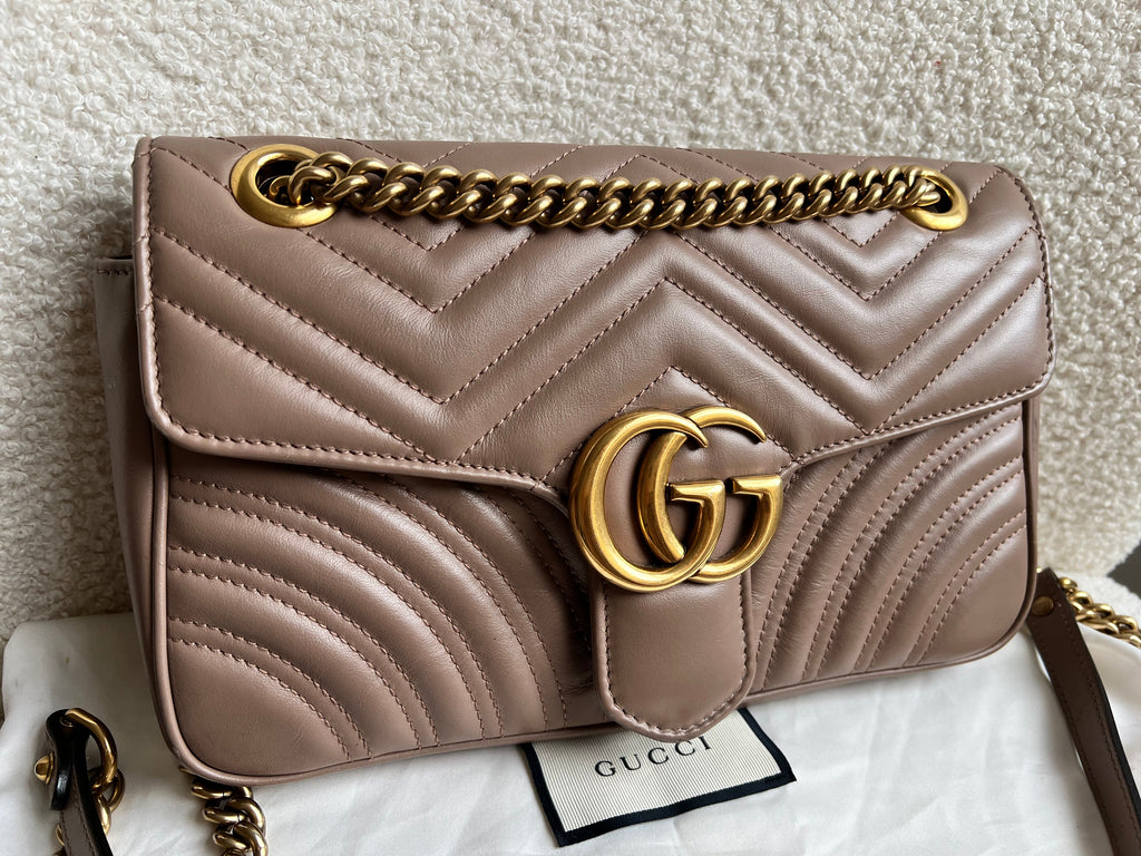 Gucci GG Dusty Pink Marmont Small Shoulder Bag (RRP £2070)