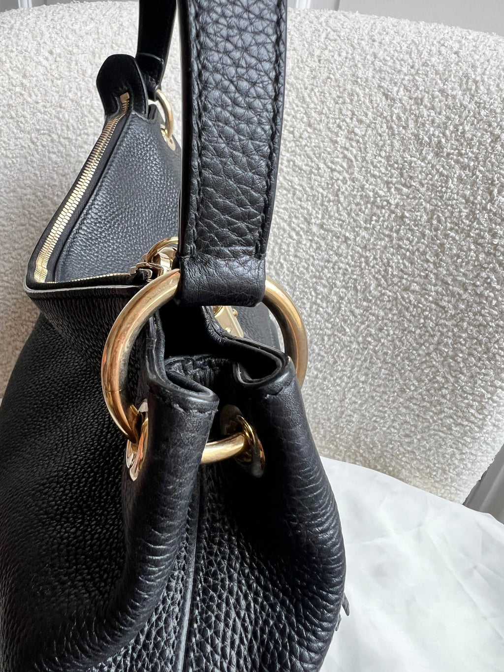 Gucci Soho Large Hobo in Black Pebbled Calfskin