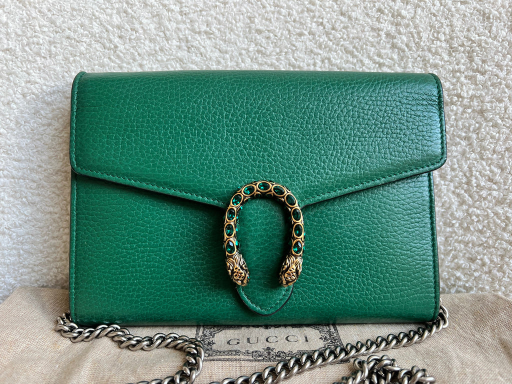 Gucci Dionysus Green Chain Wallet (RRP £1340)