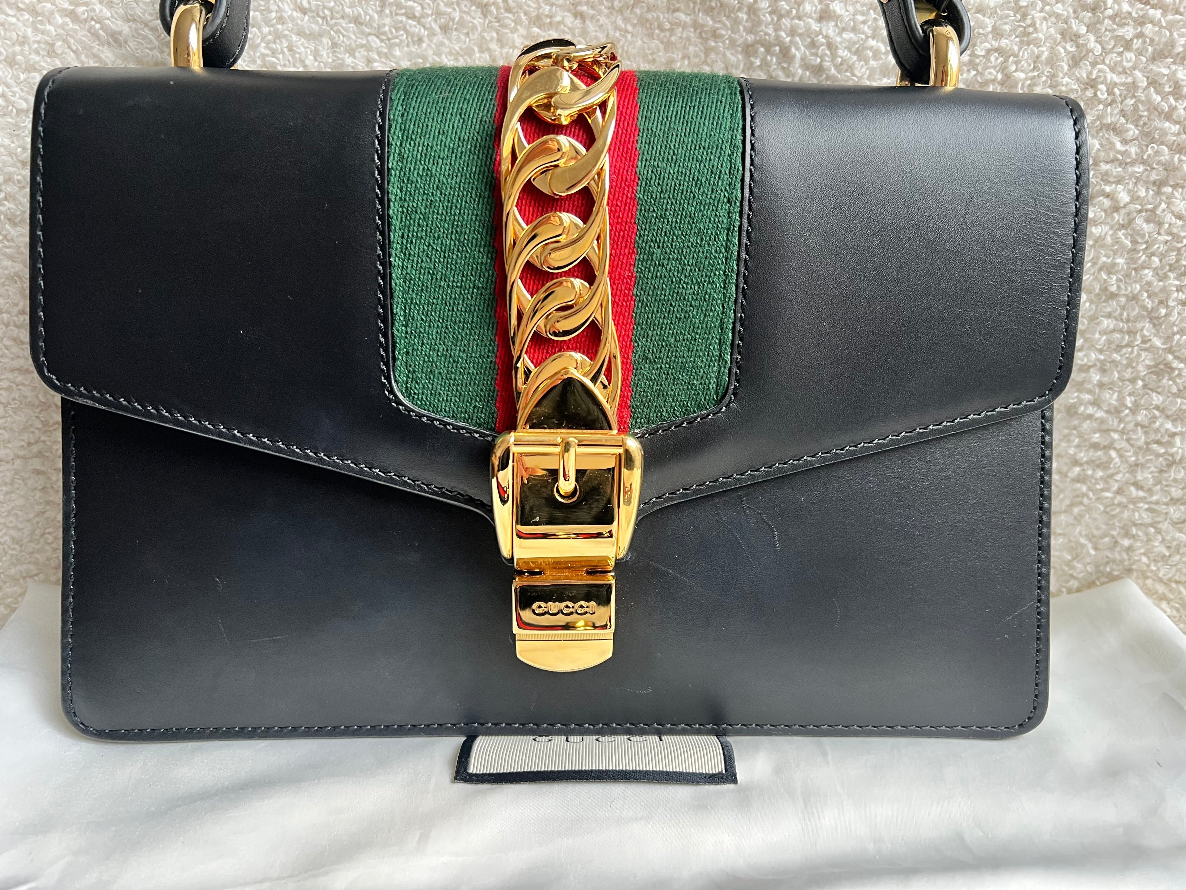 Gucci Navy Blue Sylvie Small Bag (RRP £1,920)