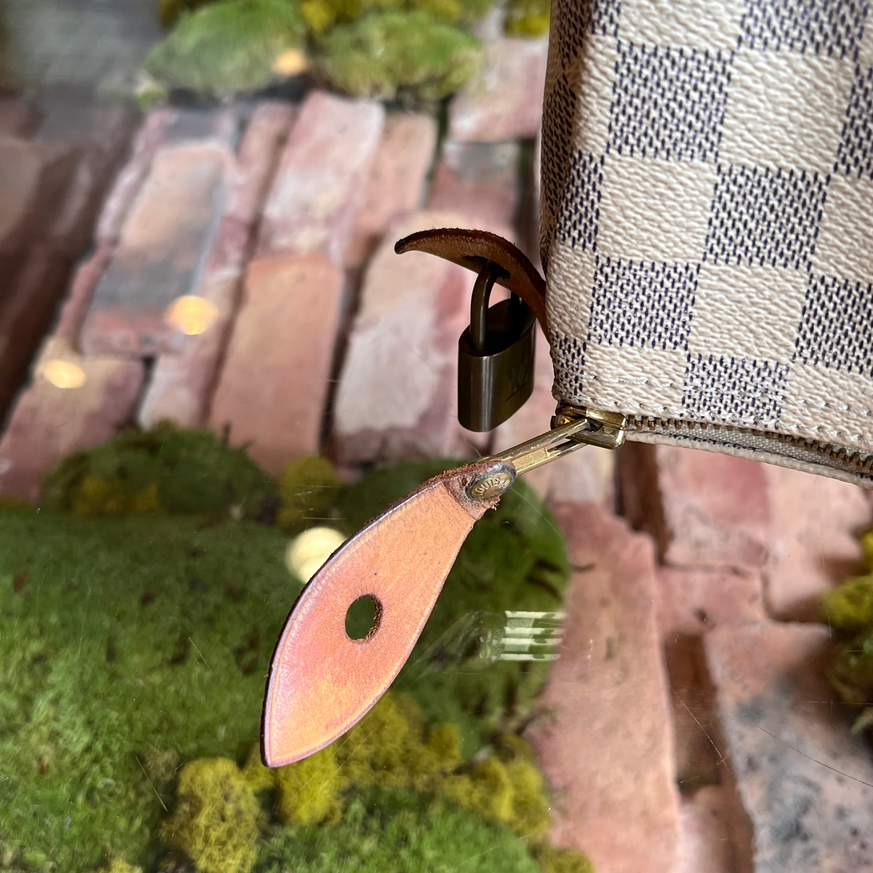 LOUIS VUITTON Speedy 30 Damier Azur Canvas Satchel