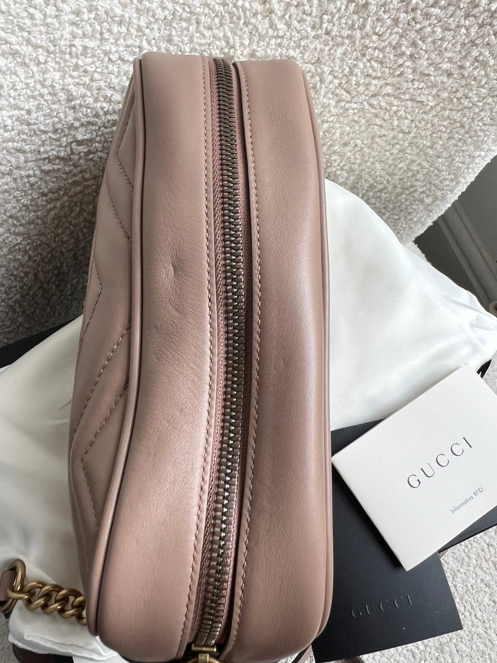 Gucci GG Marmont Dusty Pink Small Shoulder Bag (RRP £1440)