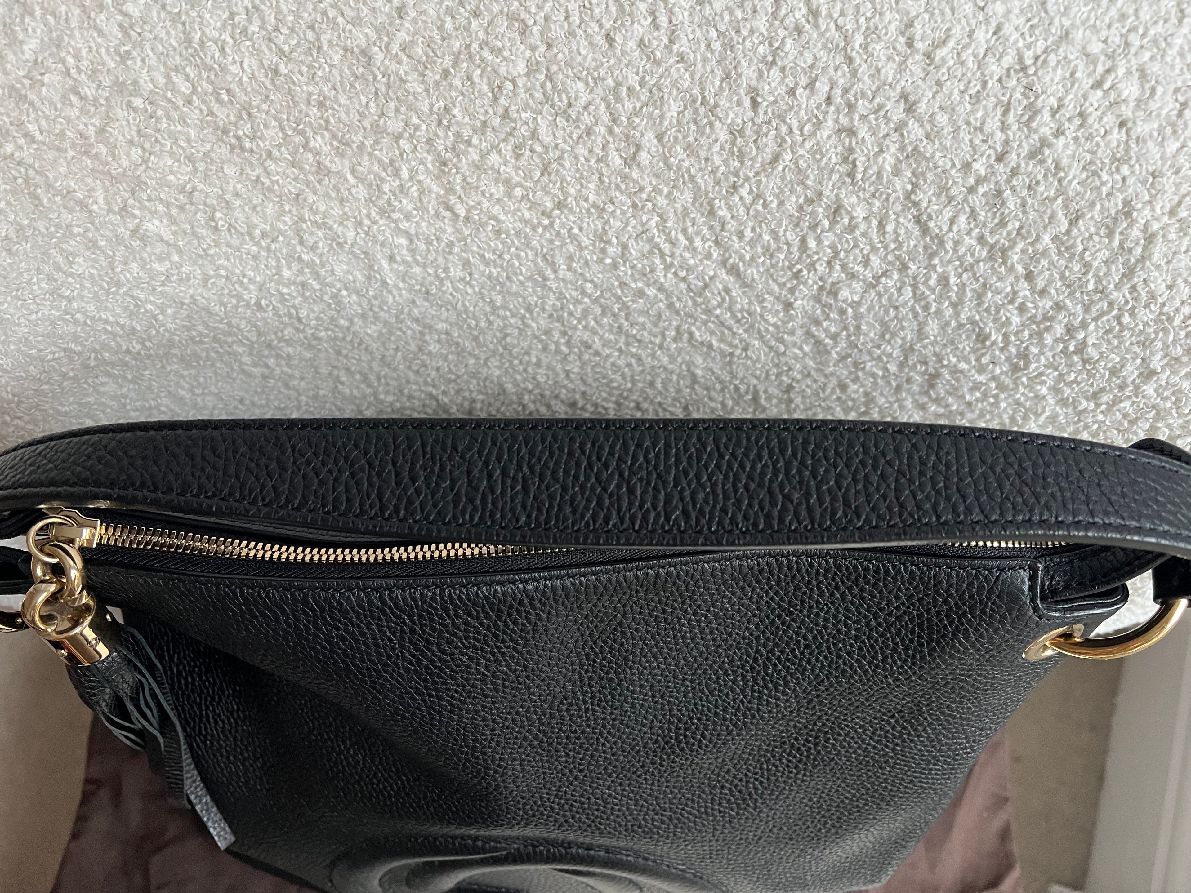 Gucci Soho Large Hobo in Black Pebbled Calfskin