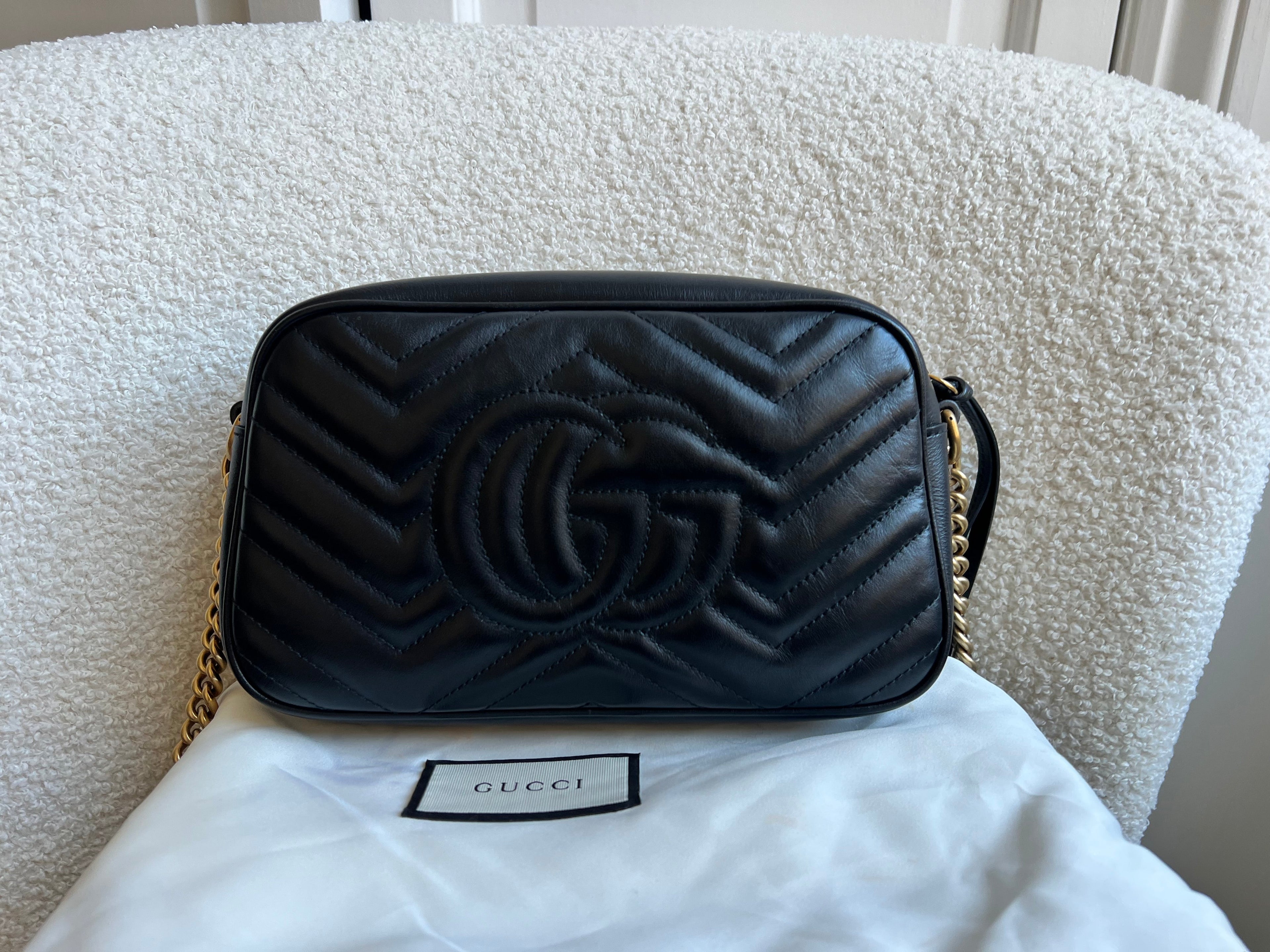 Gucci GG Black Marmont Small Shoulder Bag (RRP £1440)