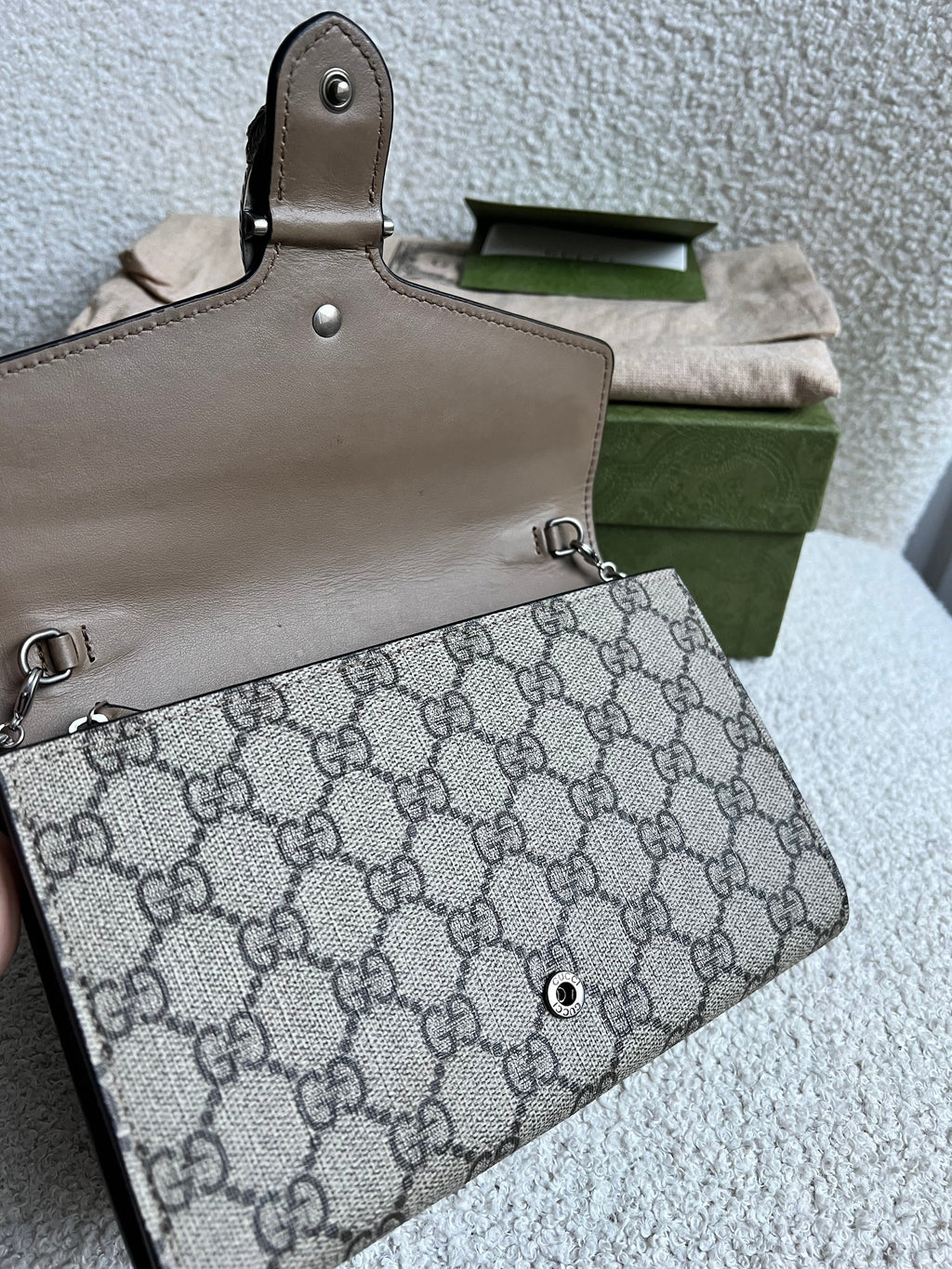 Gucci Dionysus GG Supreme Chain Wallet (RRP £1400)