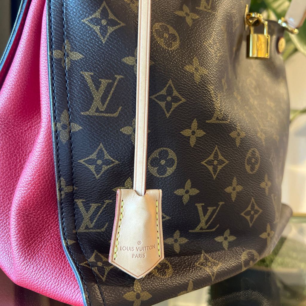 LOUIS VUITTON Gaia Cerise Monogram Canvas Hobo Bag