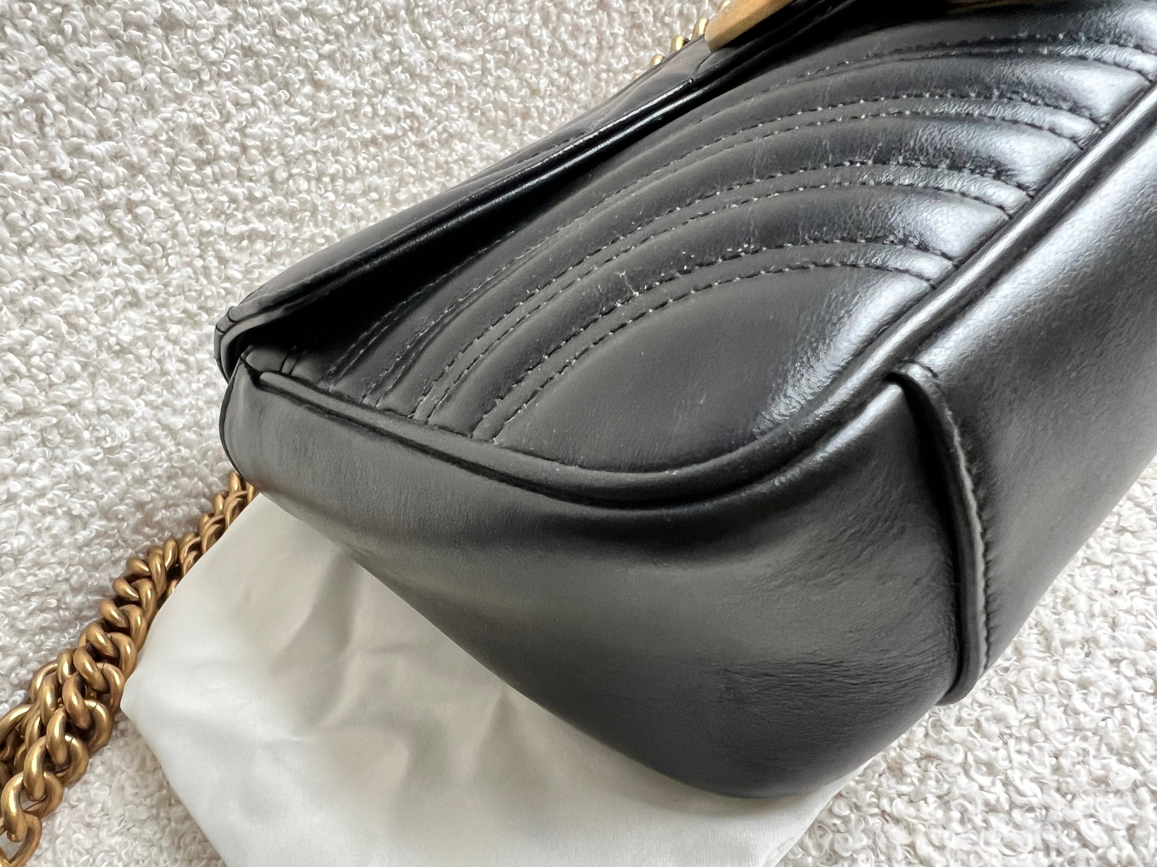 Gucci GG Black Marmont Small Shoulder Bag (RRP £2070)