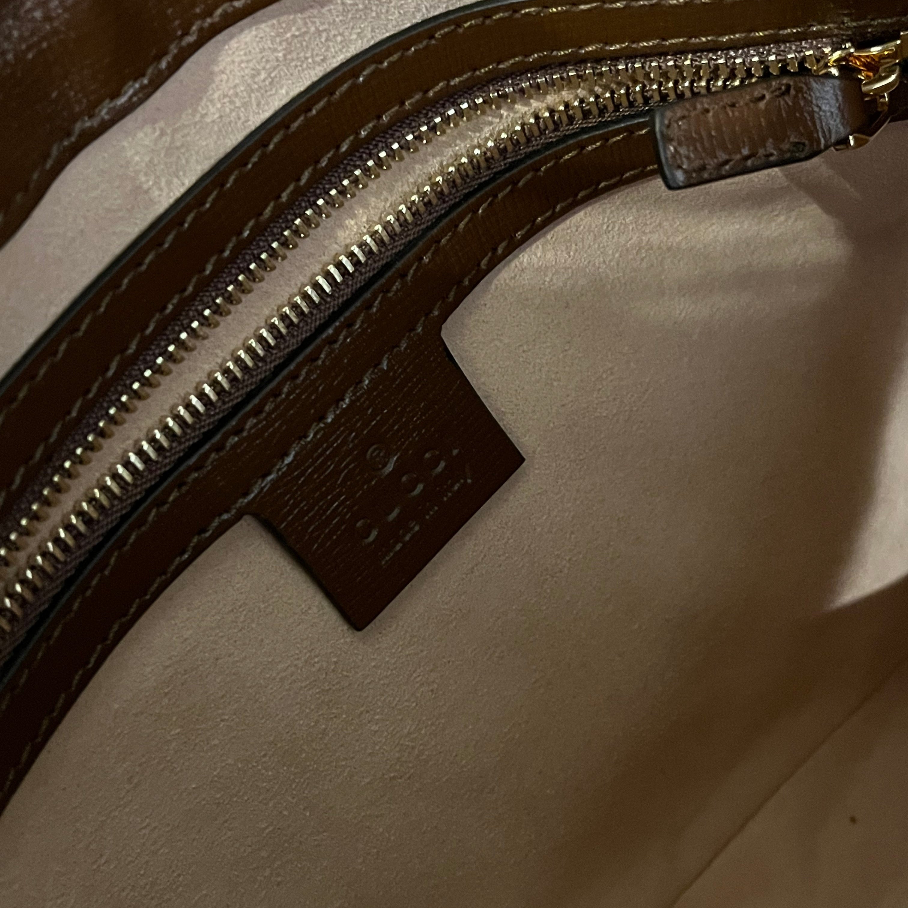 GUCCI Jackie Ophidia GG Supreme Monogram Brown Shoulder Bag