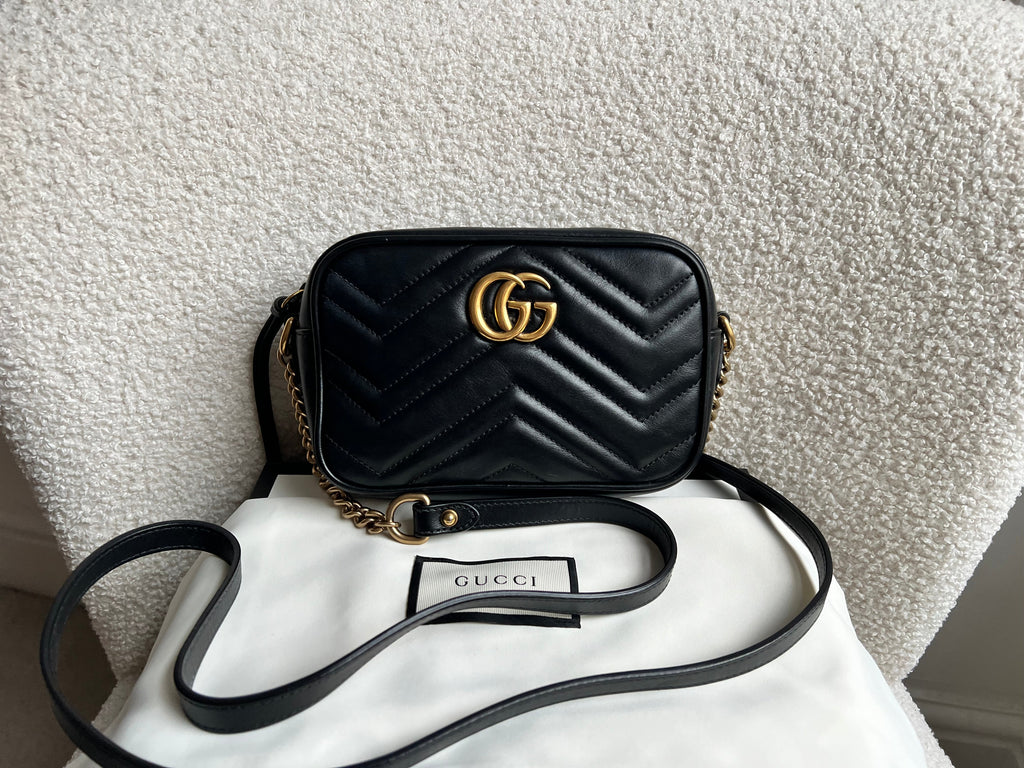 Gucci GG Black Marmont Mini Shoulder Bag (RRP £1,360)