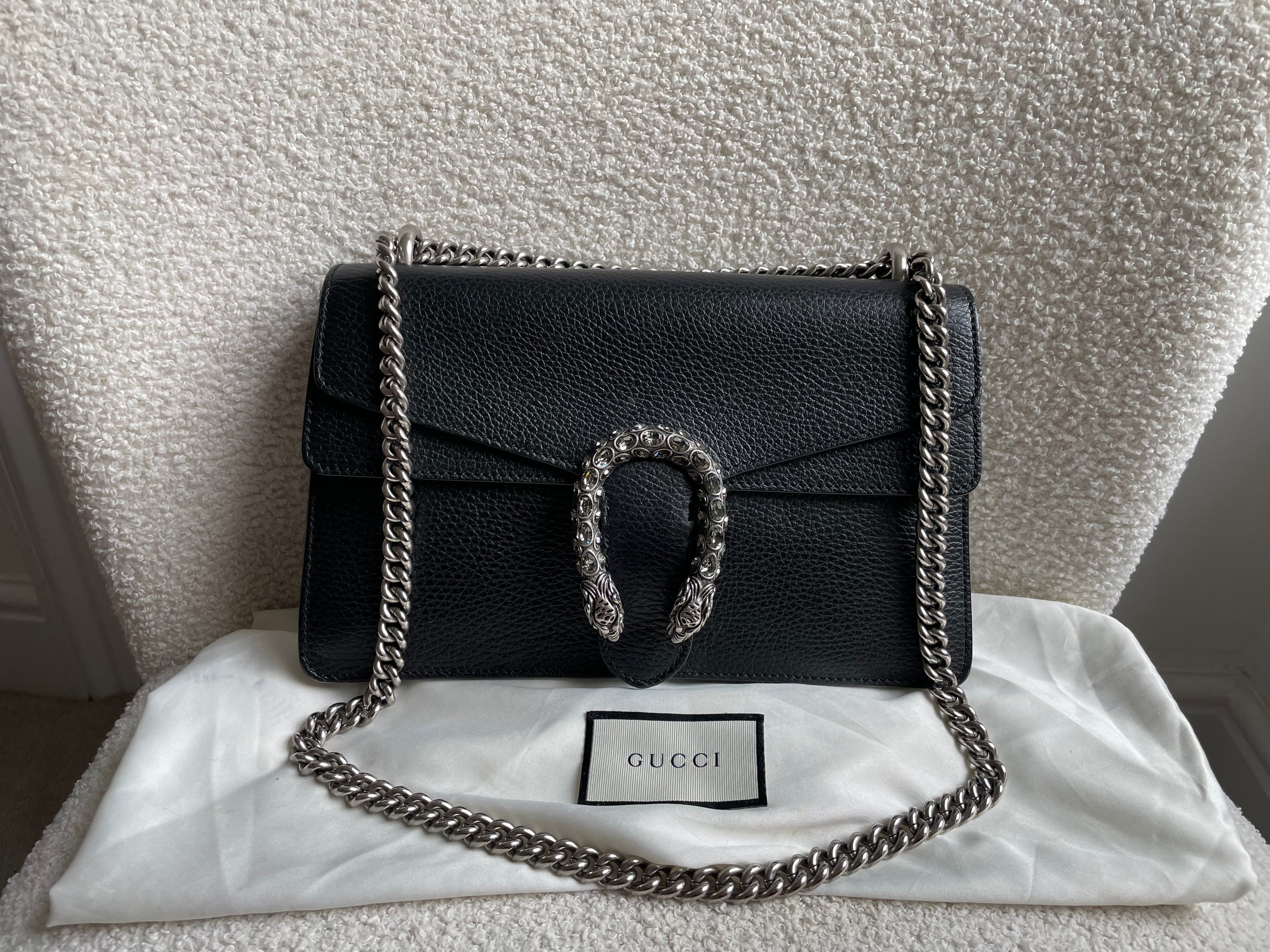 Gucci Dionysus GG Black Small Shoulder Bag (RRP £2,670)