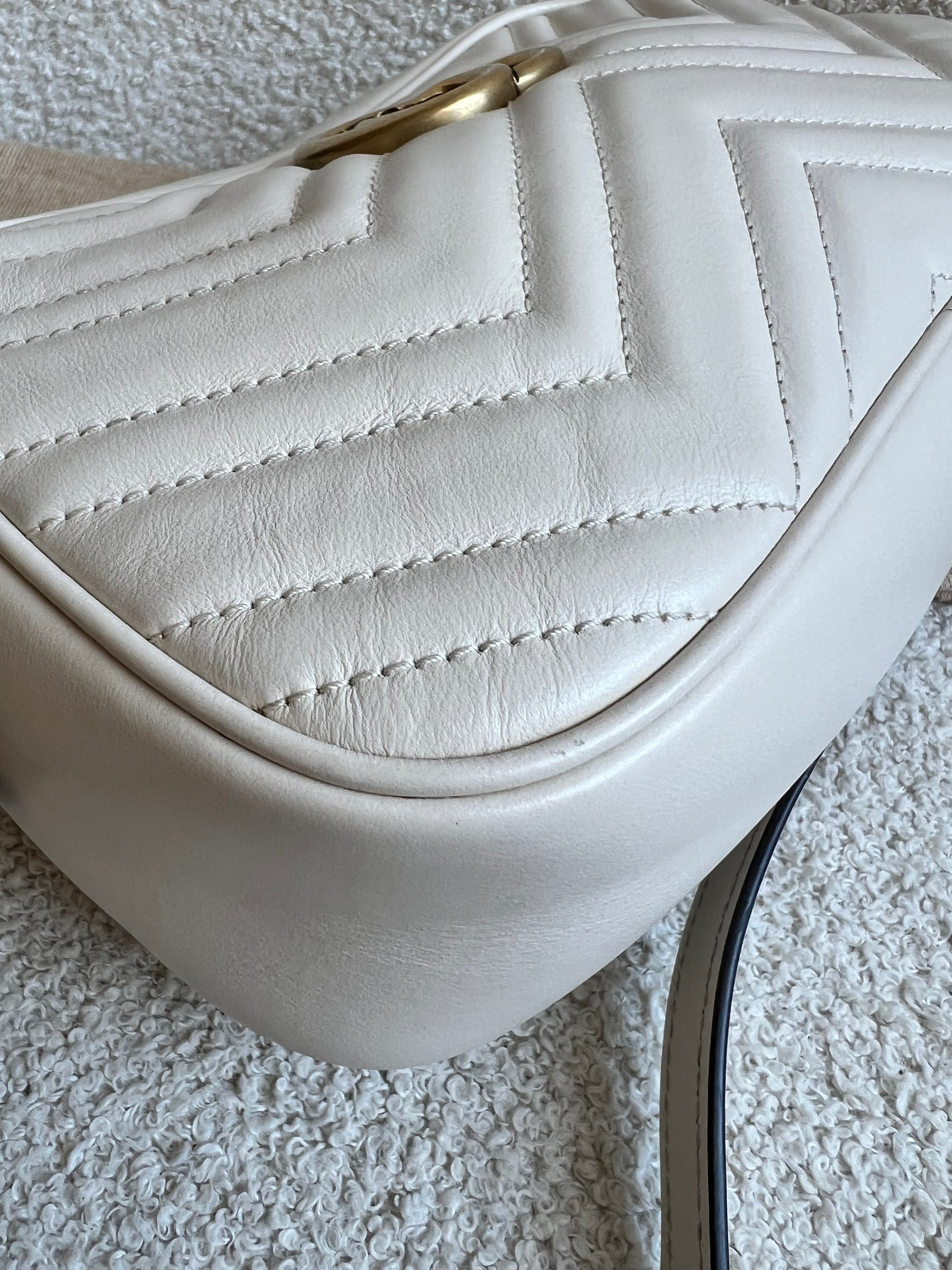 Gucci GG White Marmont Small Shoulder Bag (RRP £1440)