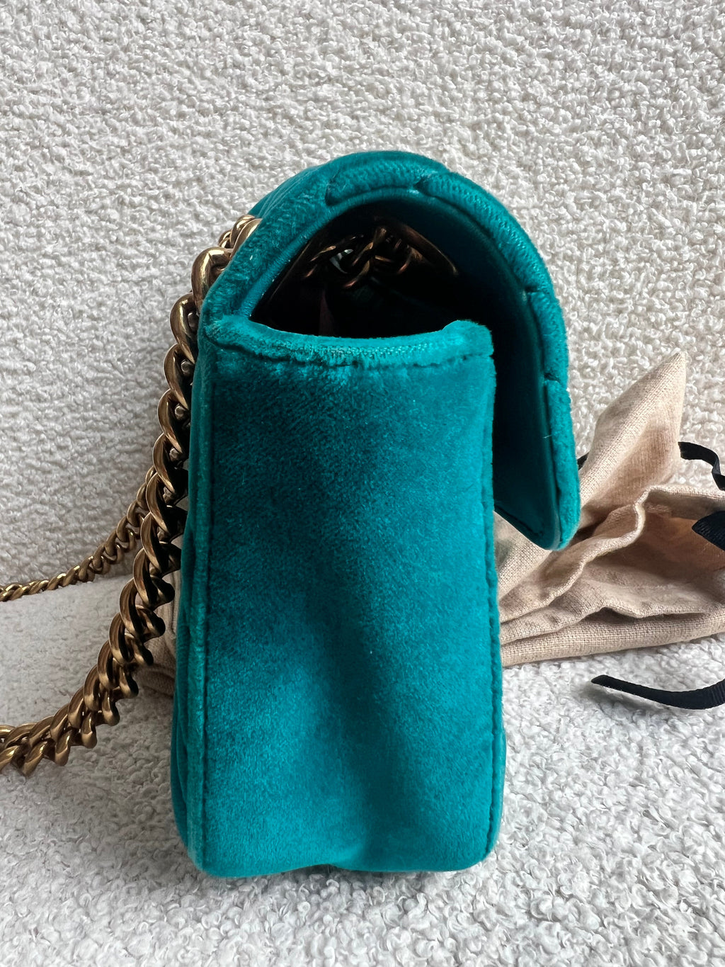 Gucci GG Mini Velvet Marmont Mini Shoulder Bag (RRP £1295)