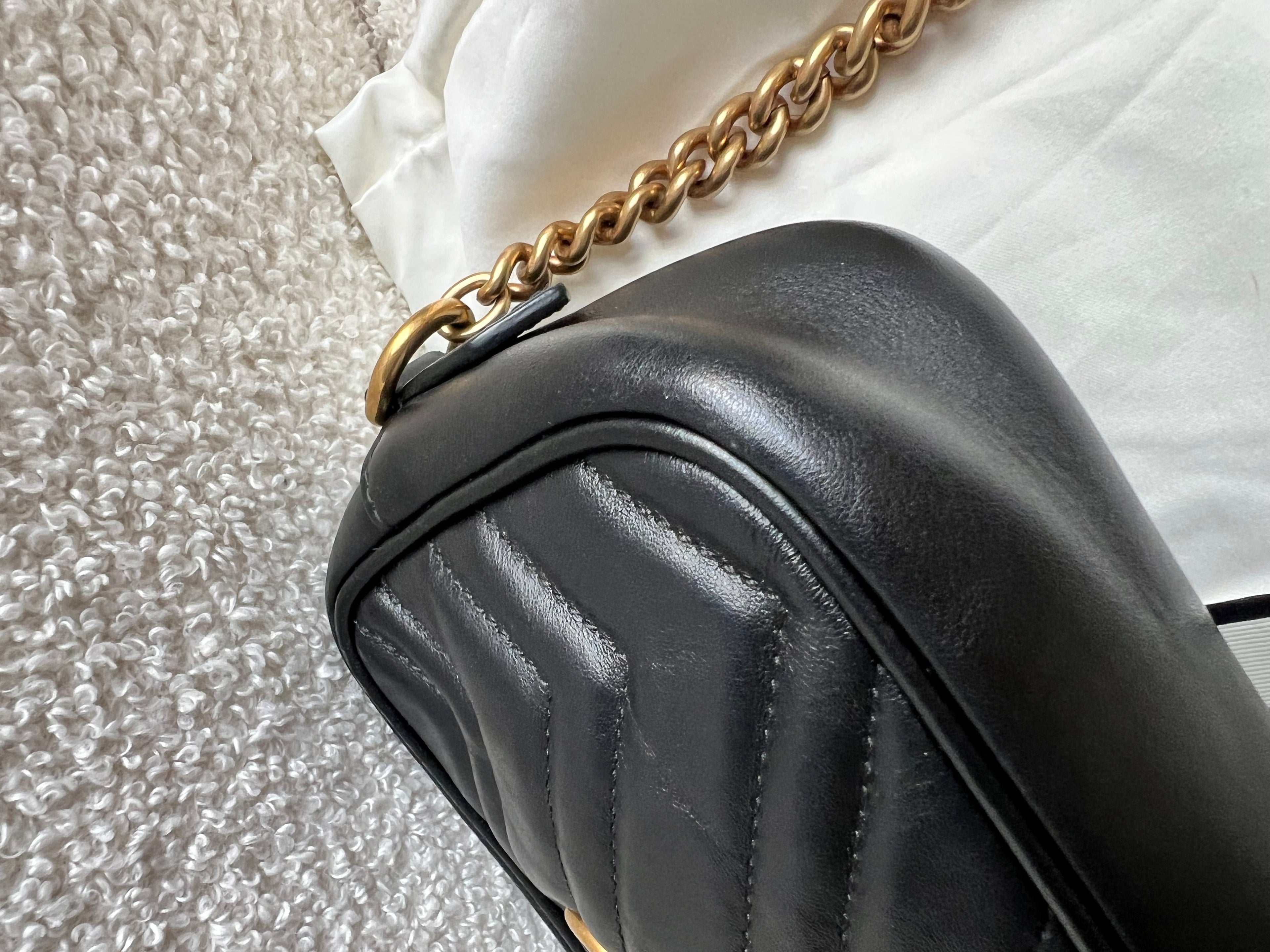 Gucci GG Black Marmont Mini Shoulder Bag (RRP £1,360)