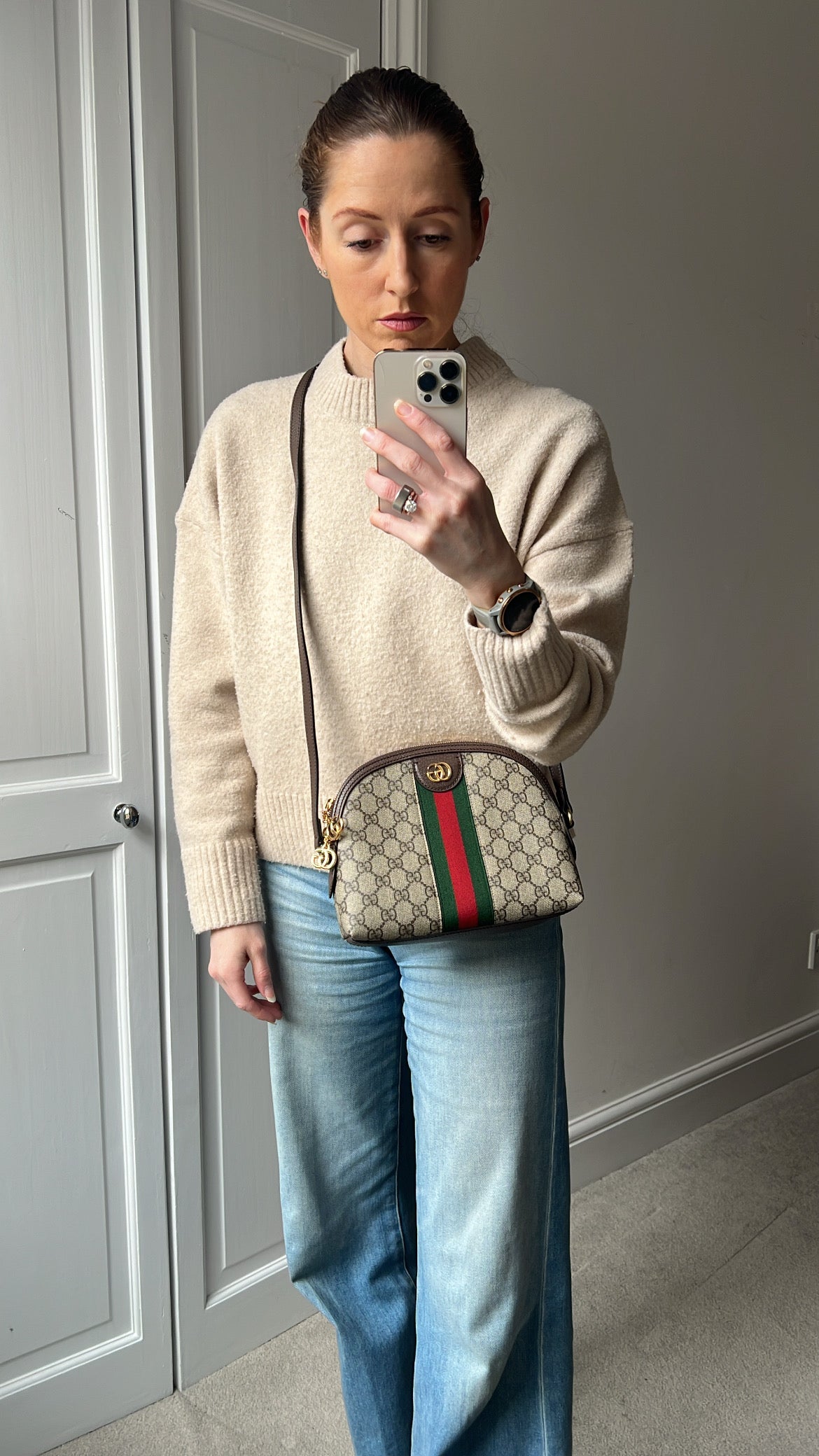 Gucci Ophidia GG Supreme Rounded Top Shoulder Bag (RRP £1,380)