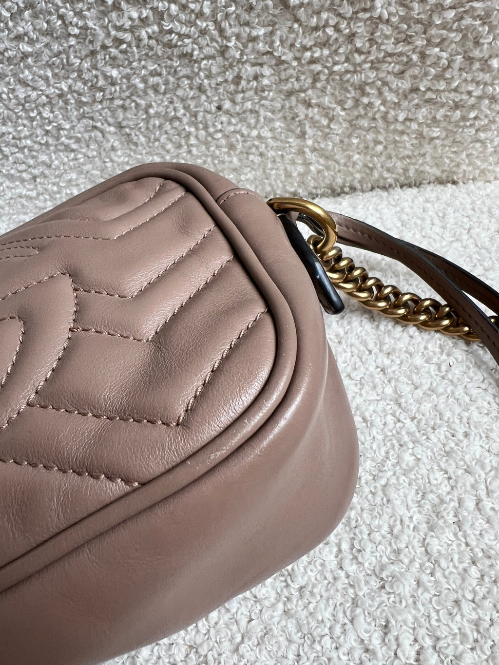 Gucci GG Dusty Pink Marmont Mini Shoulder Bag (RRP £1,360)