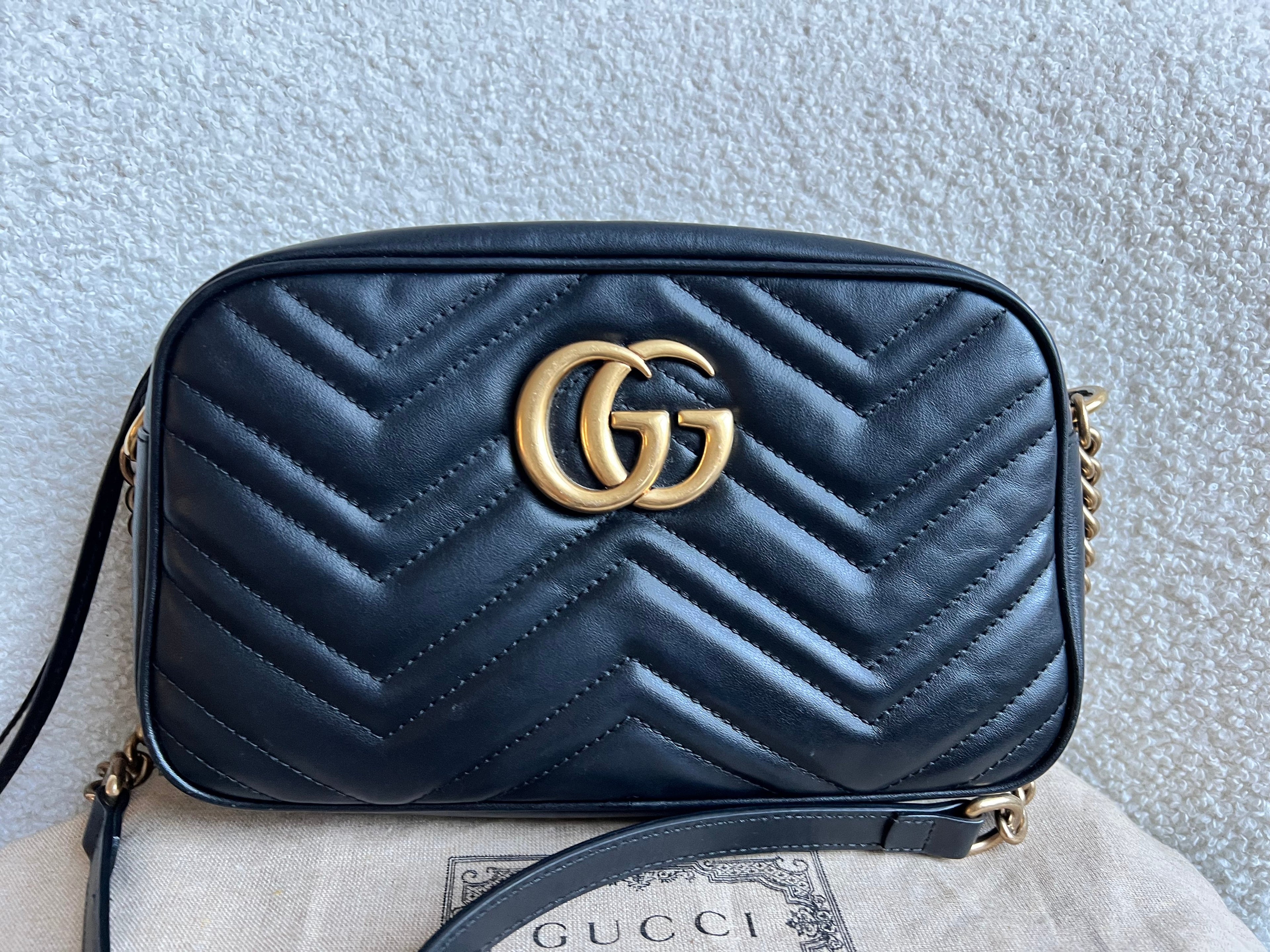 Gucci GG Black Marmont Small Shoulder Bag (RRP £1440)